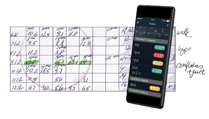 No handwritten glucose diary needed